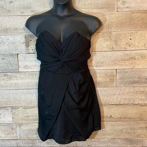 💥5/$25 Kismet women’s black strapless‎ pleated dress in size  large